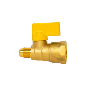 Llave de control recta para gas 1/2" N.P.T. X 5/16 Coflex