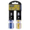 2DP42 Juego de 2 destornilladores mango PVC 1/4″ x 1-1/2″ Foy