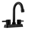 Mezcladora para lavabo de 4" latón acabado negro mate DICA 4066.2