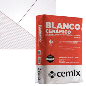 Cemix, Adhesivo Blanco Ceramico 20Kg, Saco Envío Local Mty