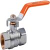 Válvula de Esfera Roscable 400 WOG 1/2”, Válvula de Bola con Palanca, Latón, Acabado Cromo