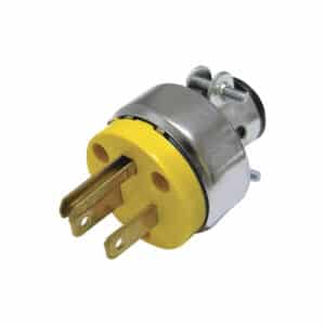 Surtek 136507 Clavija blindada con abrazadera aterrizada, color amarillo